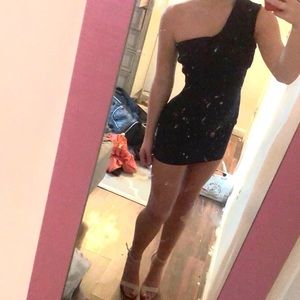 Cute revolve One shoulder navy dress